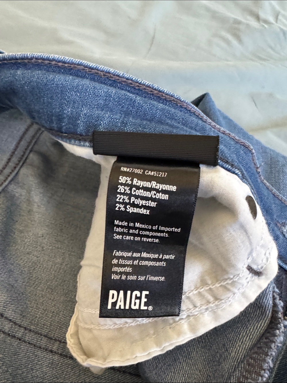PAIGE Men’s Stretch Jeans Size 30 Blue Denim - Picture 3 of 3